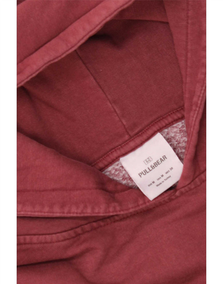 Damski sweter oversize z kapturem Pull & Bear, UK 14, średni burgund