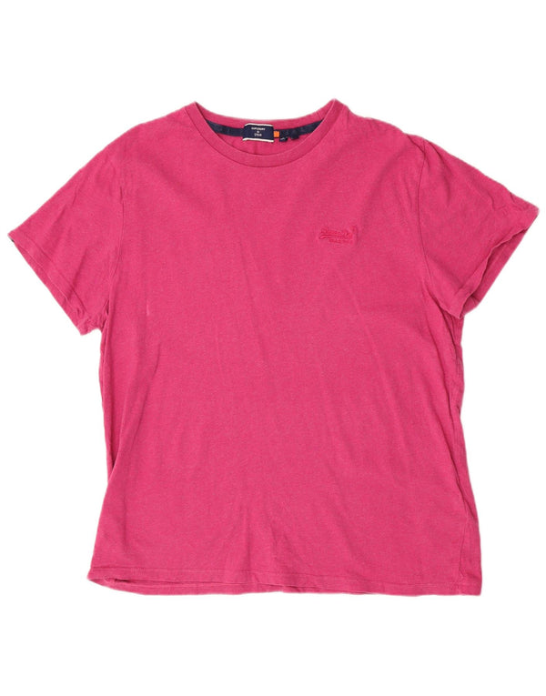 T-shirt męski Superdry, 2XL, różowy, bawełniany