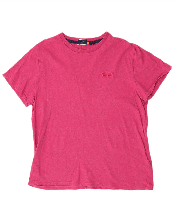 T-shirt męski Superdry, 2XL, różowy, bawełniany