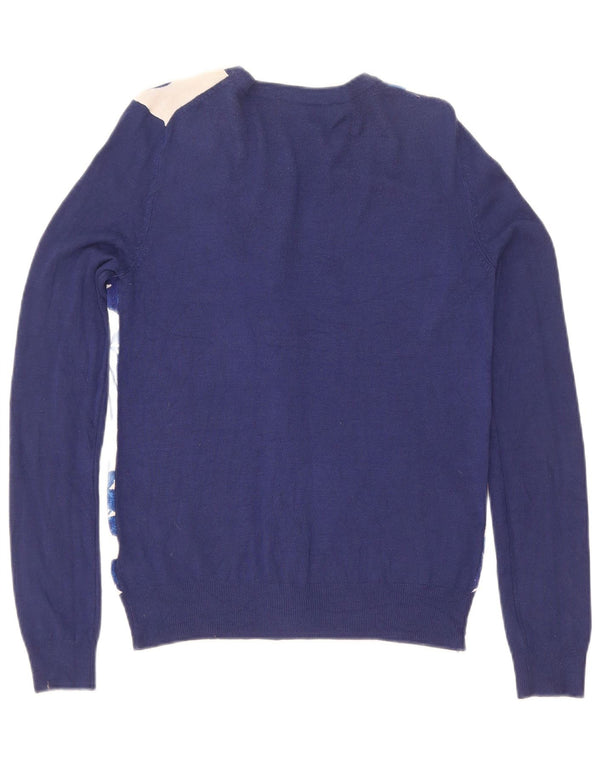 Marks & Spencer Damski sweter rozpinany UK 8 Small, granatowy, w kwiaty, wiskoza
