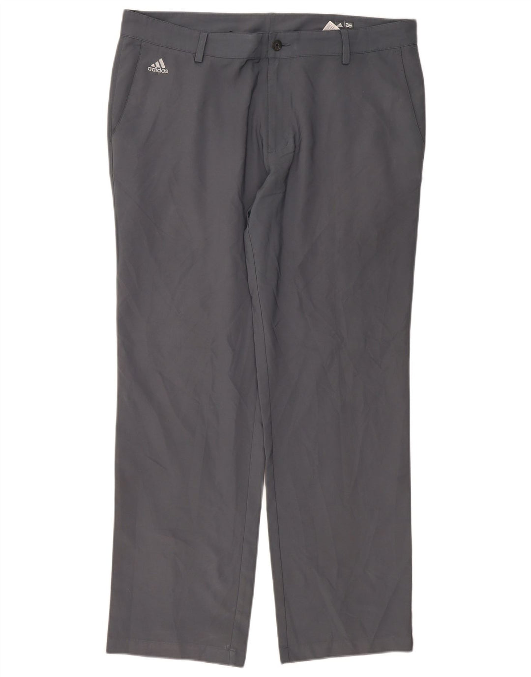 Adidas Męskie Climalite Straight Chino Spodnie W38 L32 Szary Poliester