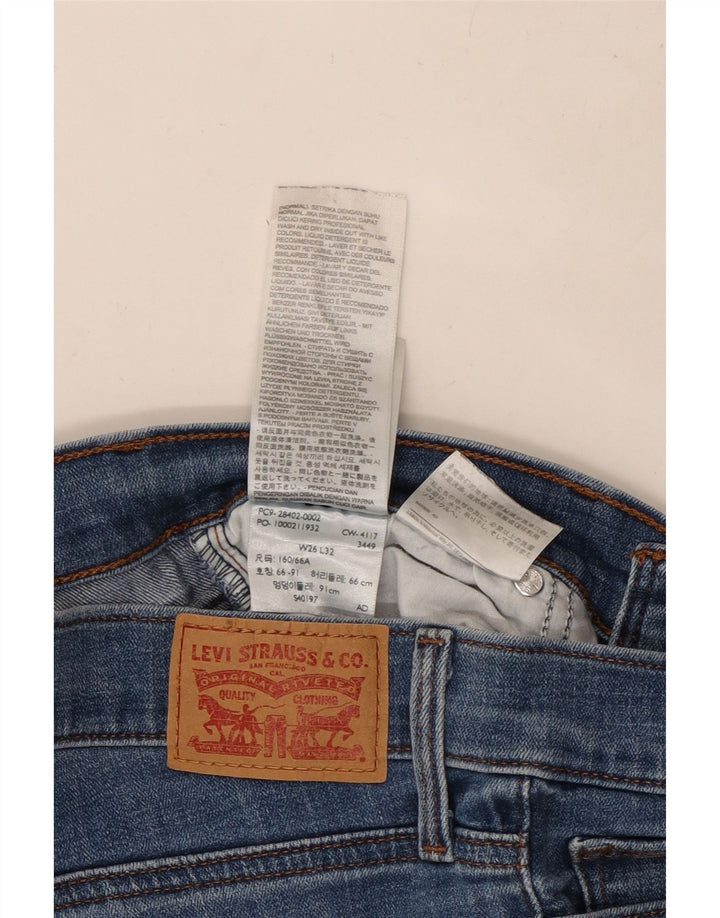 Damskie jeansy wyszczuplające LEVI'S Bootcut W26 L32 Niebieska bawełna