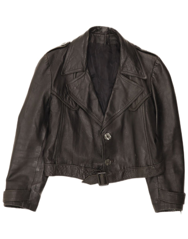 Damska kurtka wojskowa VINTAGE Crop UK 12, średnia czarna