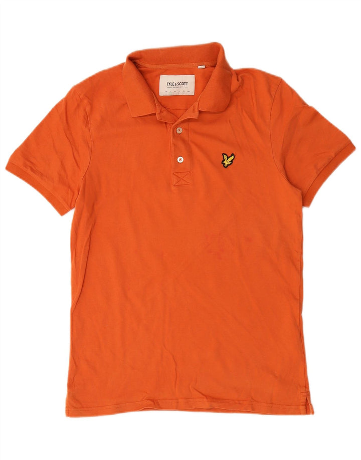 Męska koszulka polo Lyle & Scott, mała, pomarańczowa, bawełniana