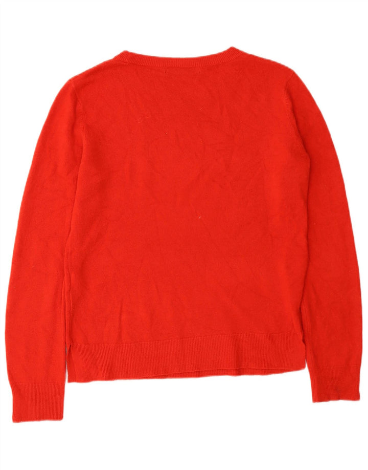 Marks & Spencer Damski sweter z okrągłym dekoltem UK 10, mały, czerwony akryl