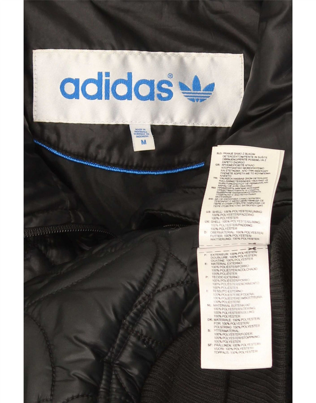 Damska kurtka Bomber Padded Jacket Adidas UK 12 Średni Czarny Poliester