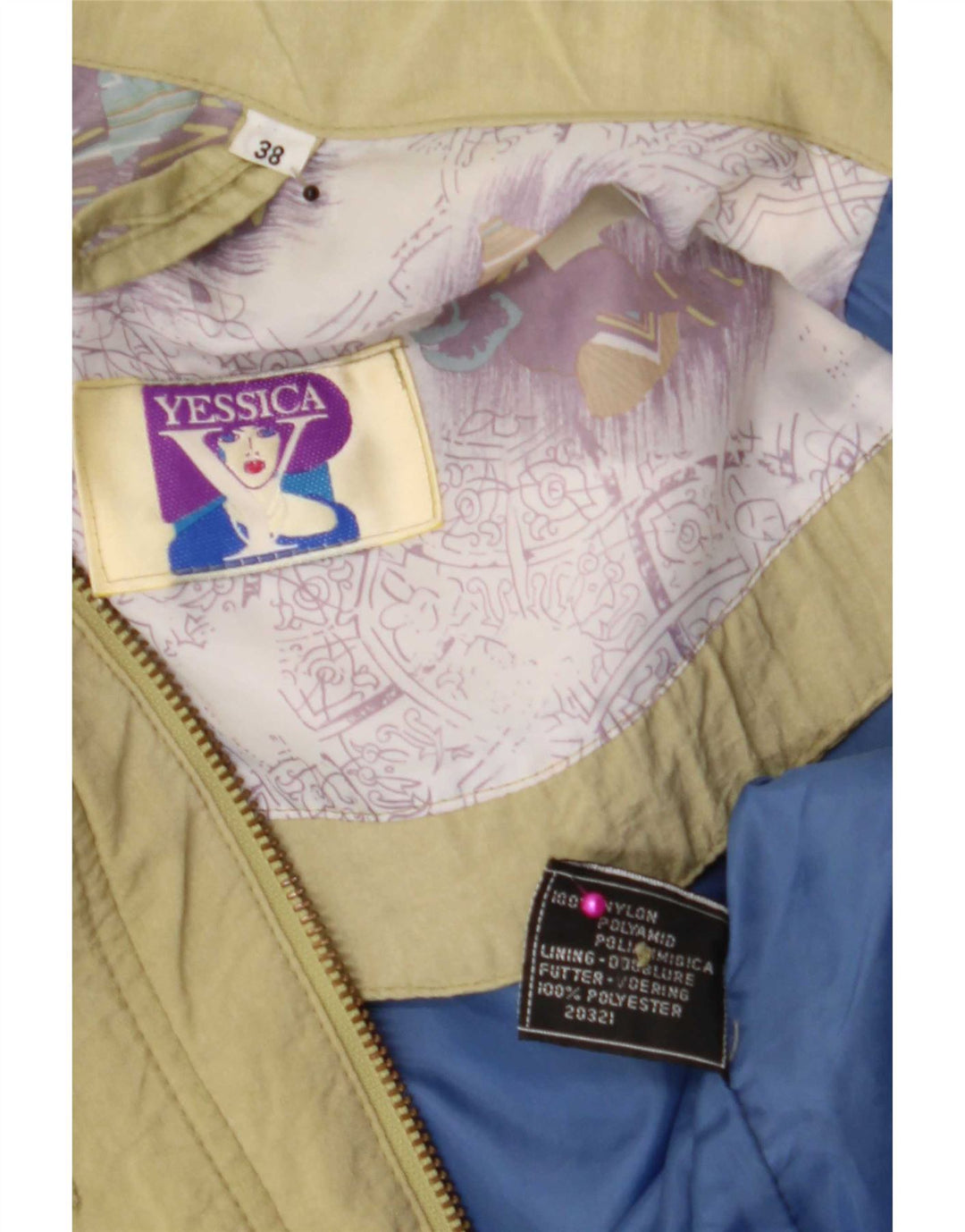 Yessica Damska kurtka oversize EU 38 Medium Khaki Poliamid