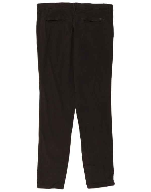Męskie spodnie typu slim chino Jack & Jones W34 L32 Czarna bawełna