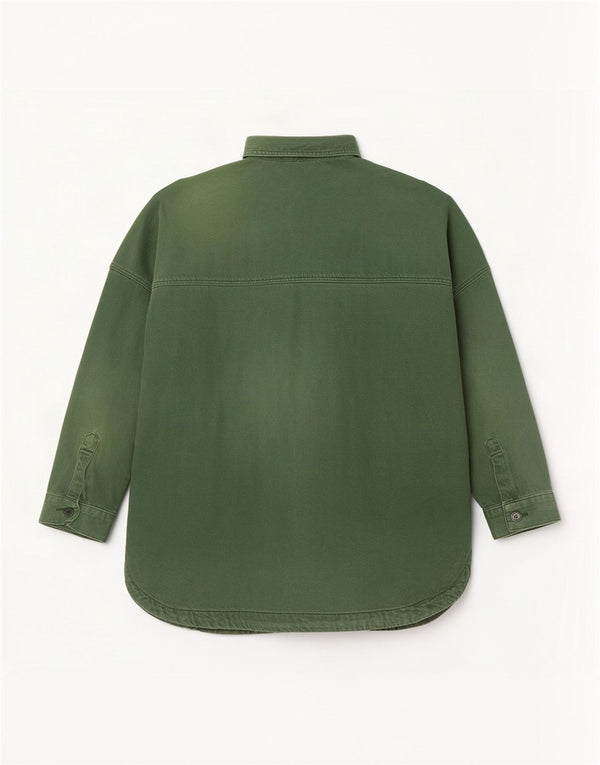 Damska jeansowa sukienka oversize Zara UK 10 Small, zielona bawełna