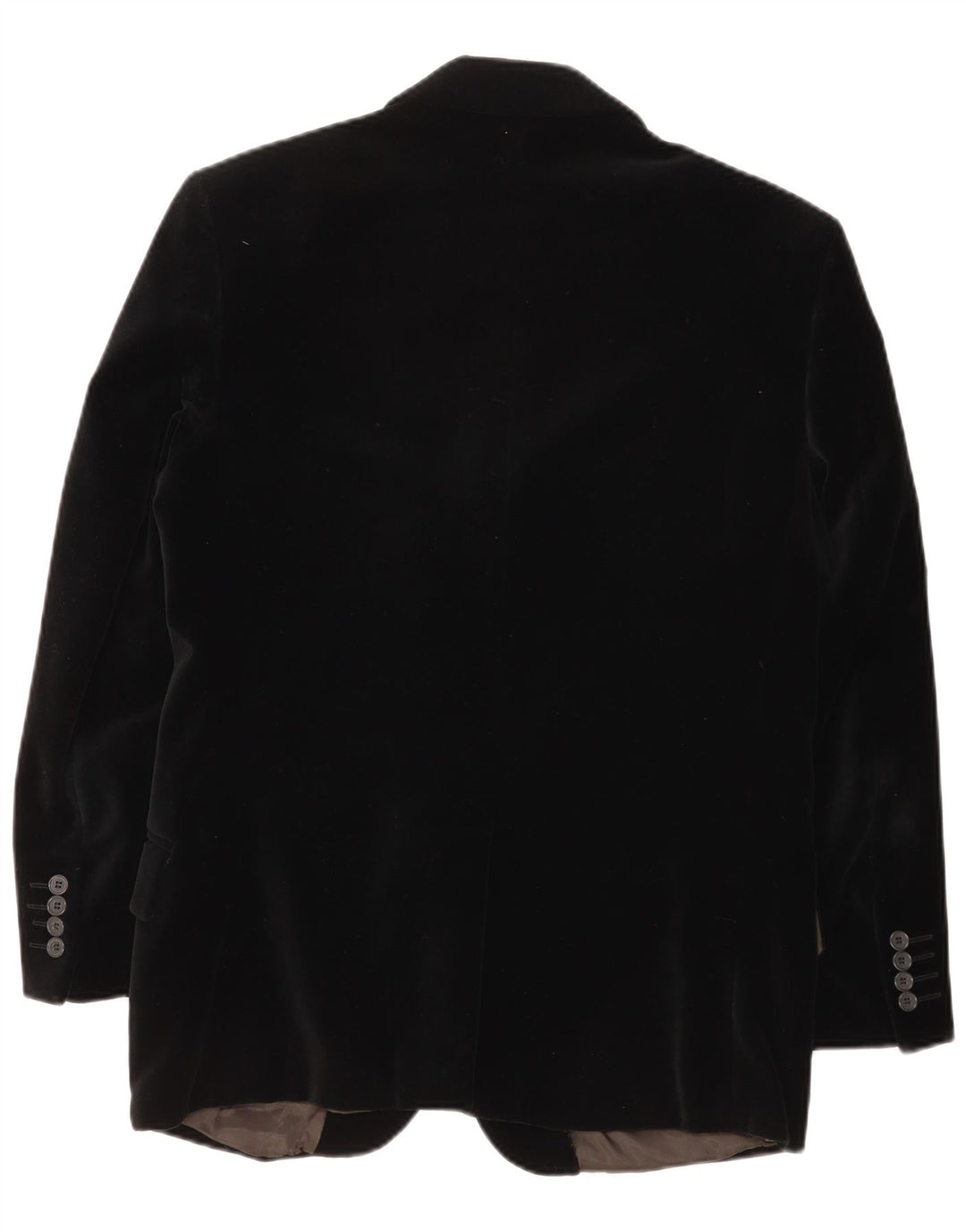 Vintage męska marynarka zapinana na 3 guziki, aksamitna marynarka UK 38, średnia czarna