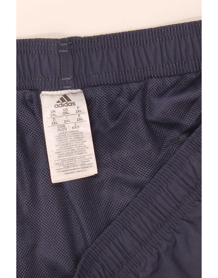 Męskie spodenki sportowe Adidas 2XL granatowe, nylonowe