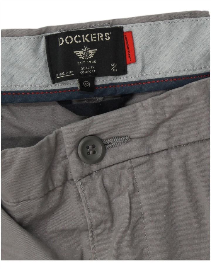 Męskie spodenki chino DOCKERS W42 2XL szara bawełna