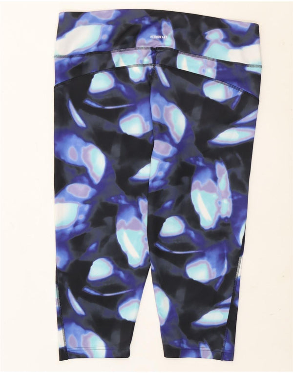 Legginsy Adidas Damskie Aeroready Abstract Pattern UK 24/26 2XL Granatowe