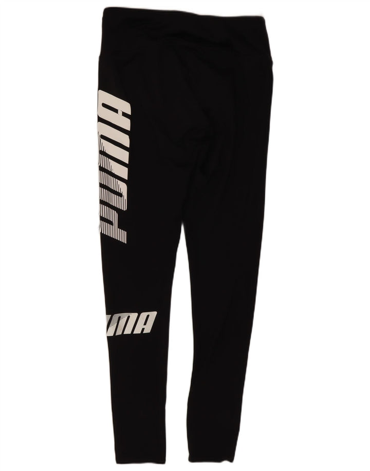 Damskie legginsy Puma Graphic UK 10, małe, czarne, poliestrowe