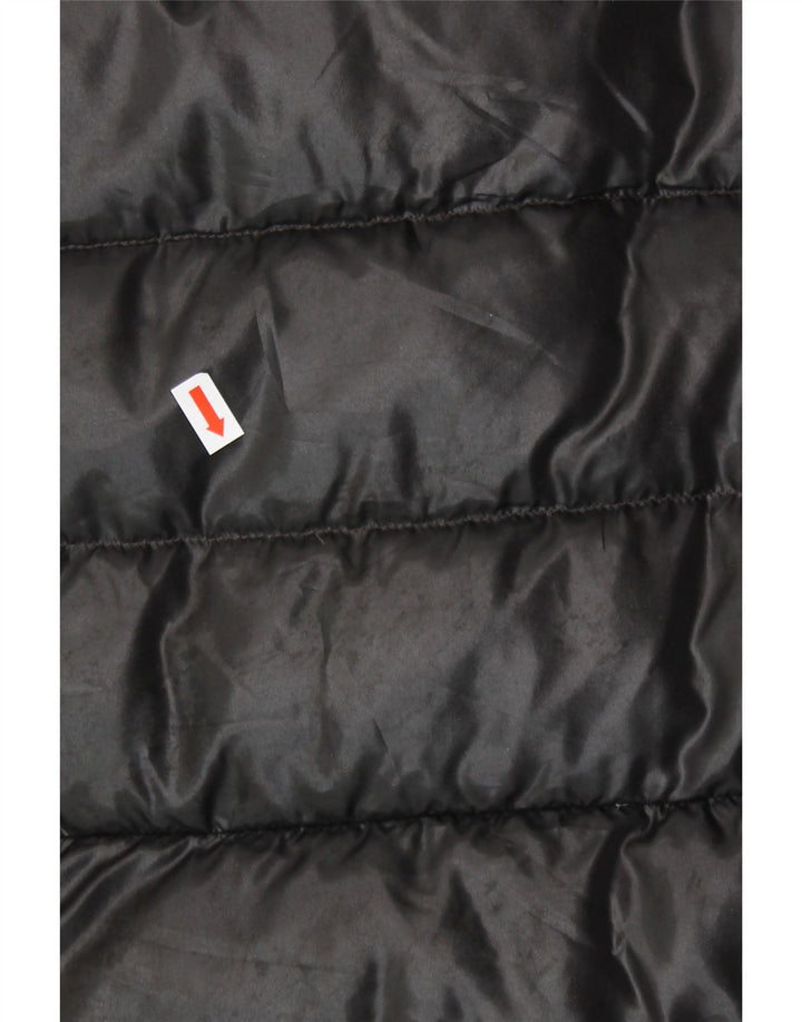 BENETTON Womens Double Breasted Padded Jacket IT 48 Large Black Polyester