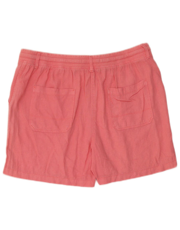 Marks & Spencer Szorty damskie UK 14 duże W34 różowe lniane