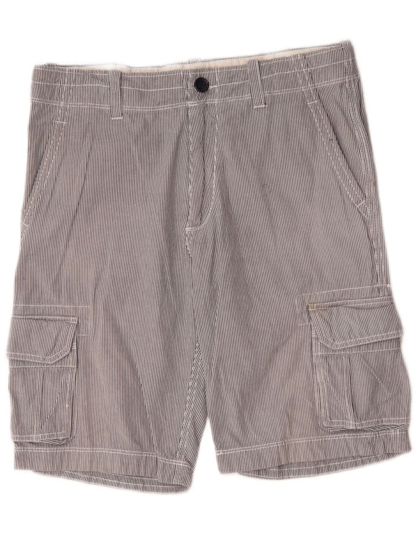 Crew Clothing Męskie spodenki cargo, małe W29, szare, bawełniane w prążki