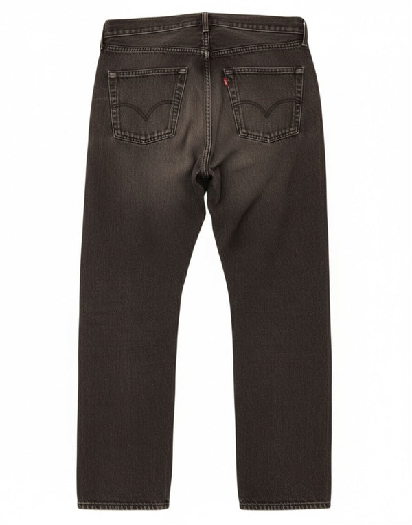 Męskie dżinsy Levi's 501 Straight W34 L30 Szara bawełna