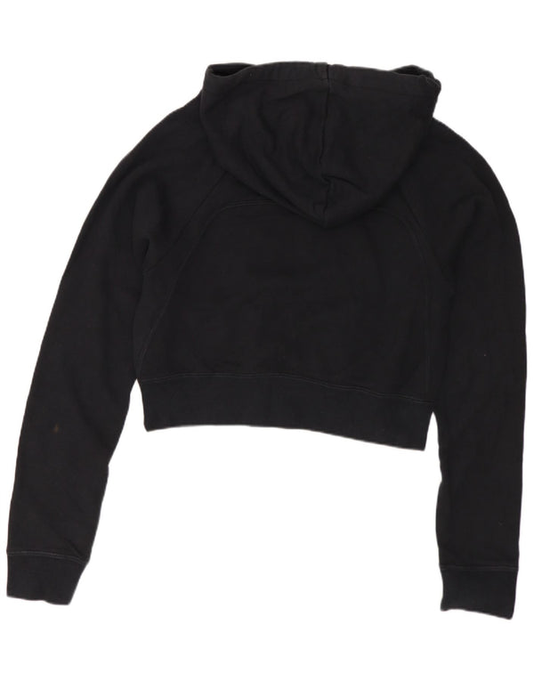Damski sweter z kapturem i grafiką Nike, UK 10, mały, czarny, bawełniany