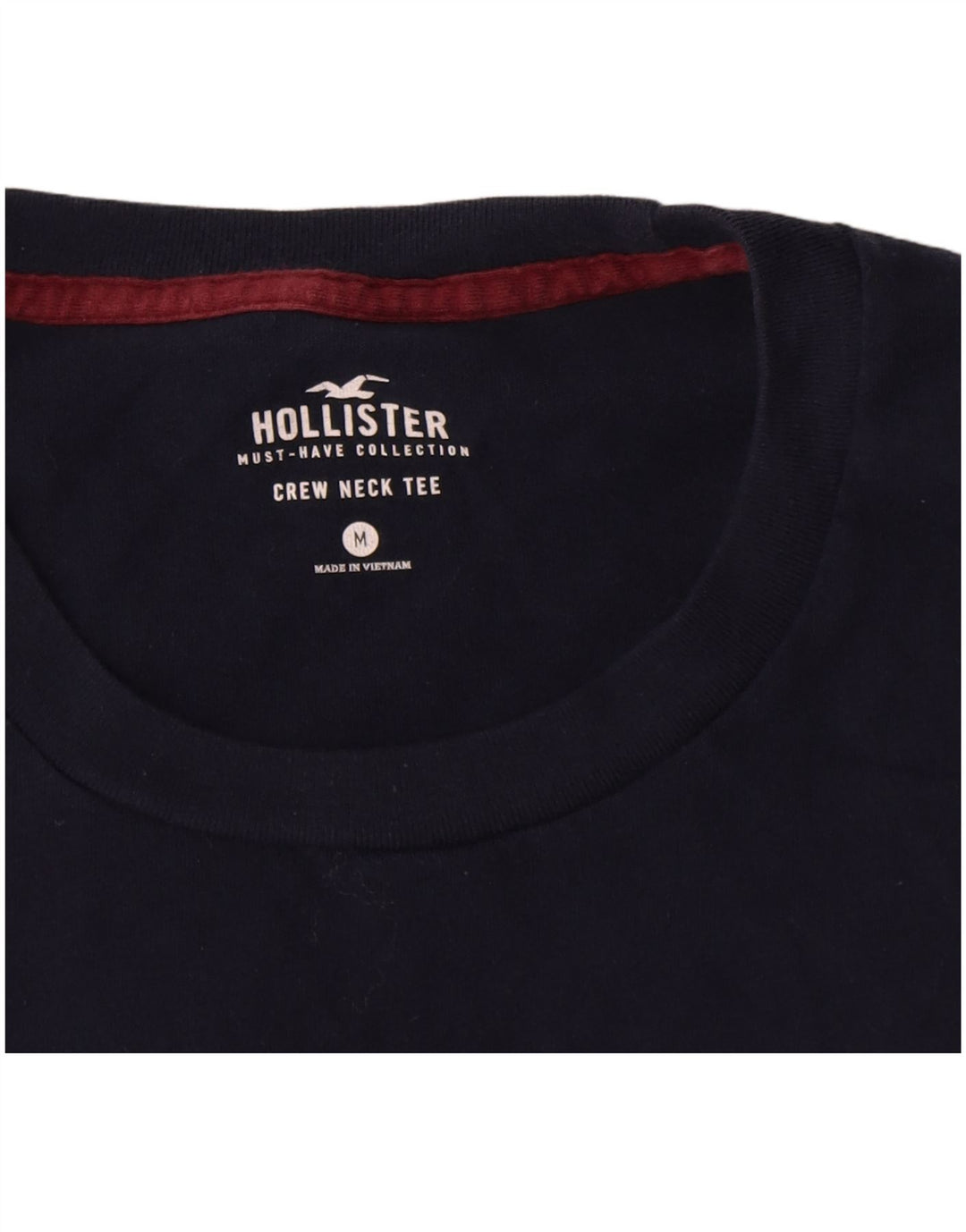 T-shirt męski Hollister Top, średni, granatowy, bawełniany