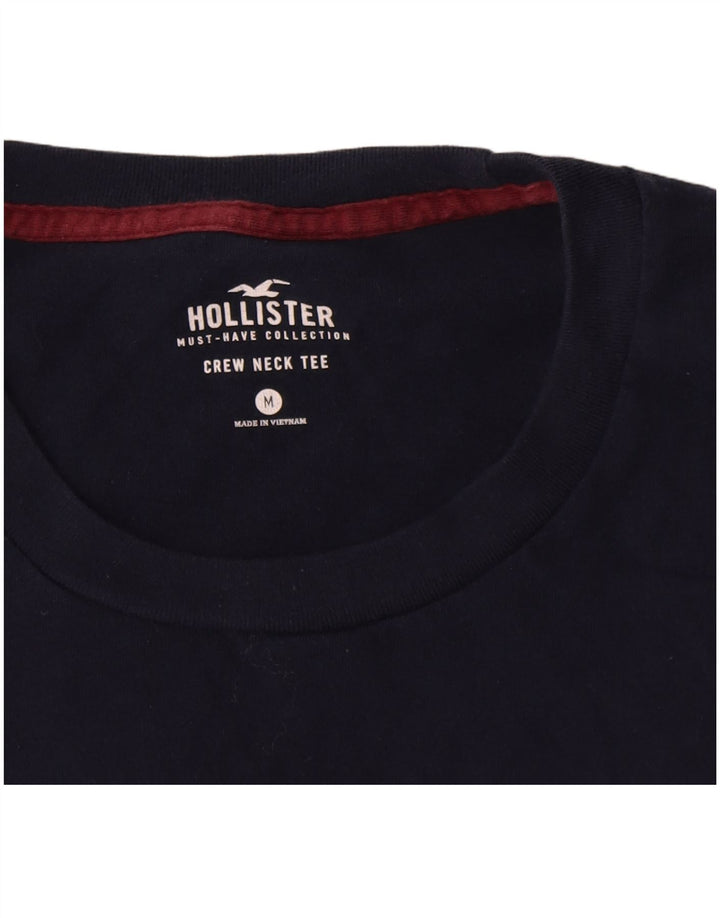 T-shirt męski Hollister Top, średni, granatowy, bawełniany