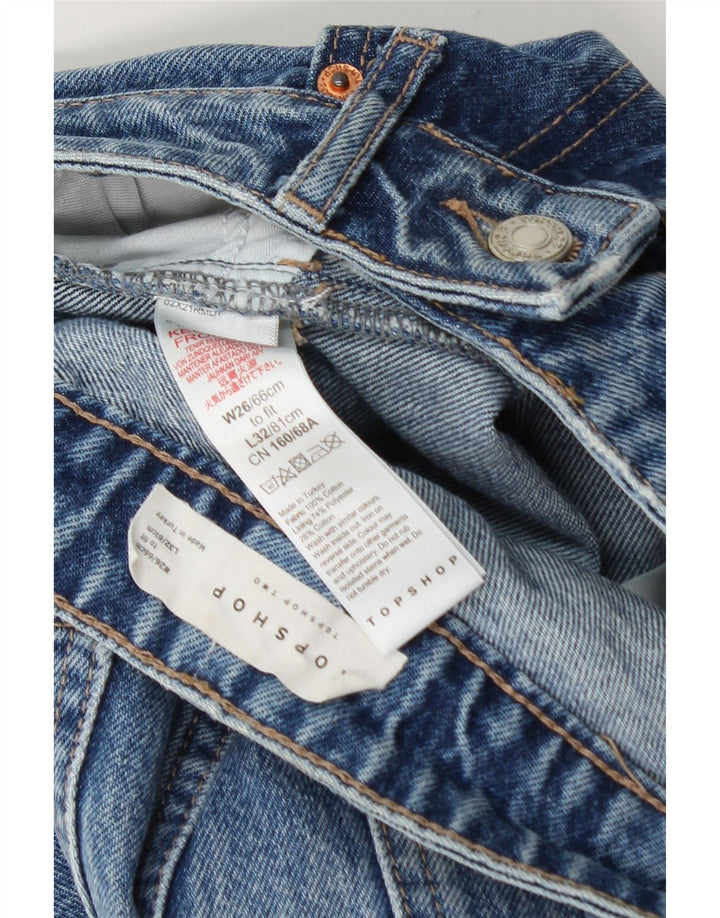 Damskie jeansy Bootcut TOPSHOP W26 L32 Niebieskie, bawełniane