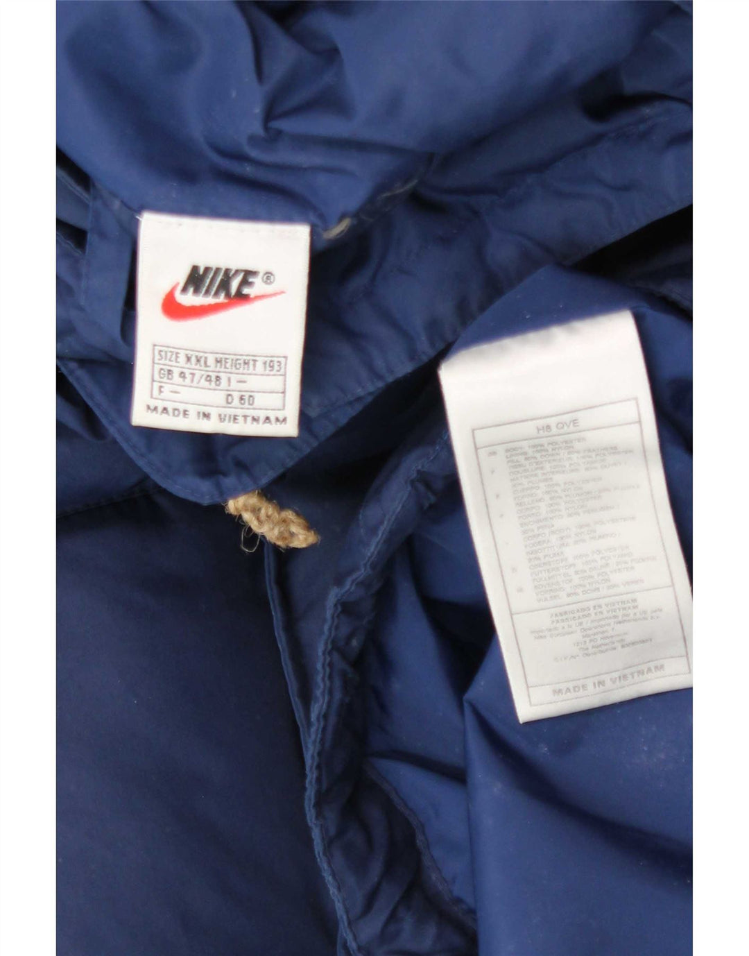 Męska ocieplana kurtka Nike UK 44 2XL Granatowy poliester