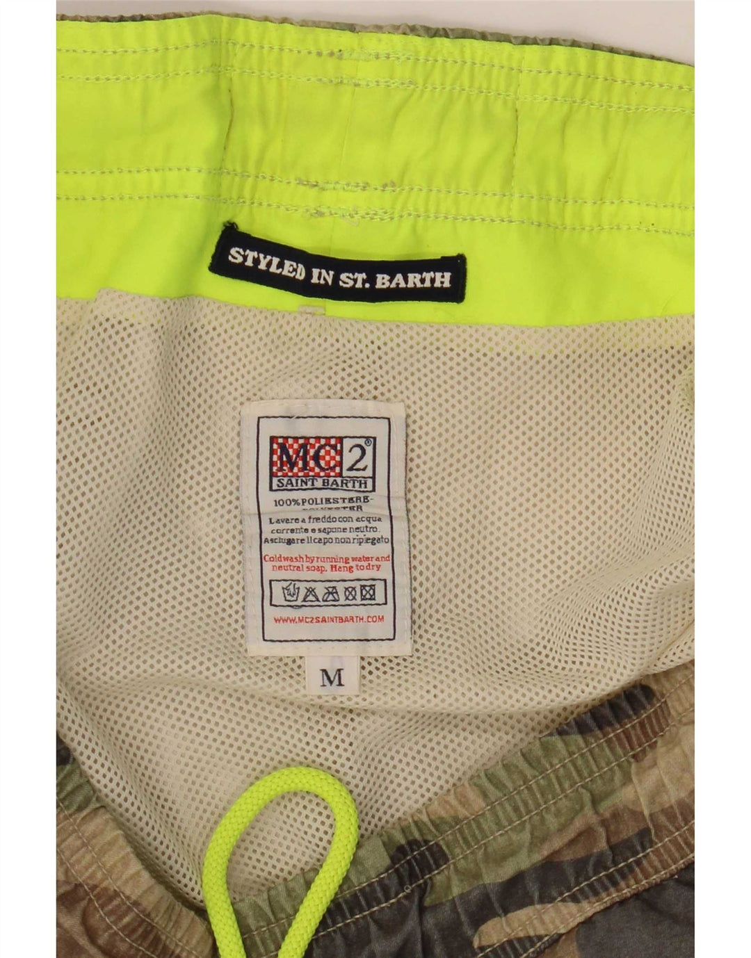 Męskie spodenki kąpielowe MC2 SAINT BARTH, średni khaki, poliester