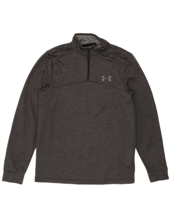 Męski sweter Under Armour Cold Gear z zamkiem błyskawicznym, mały, szary, nakrapiany