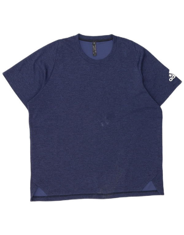 Adidas Męski T-shirt Top XL Granatowy Poliester