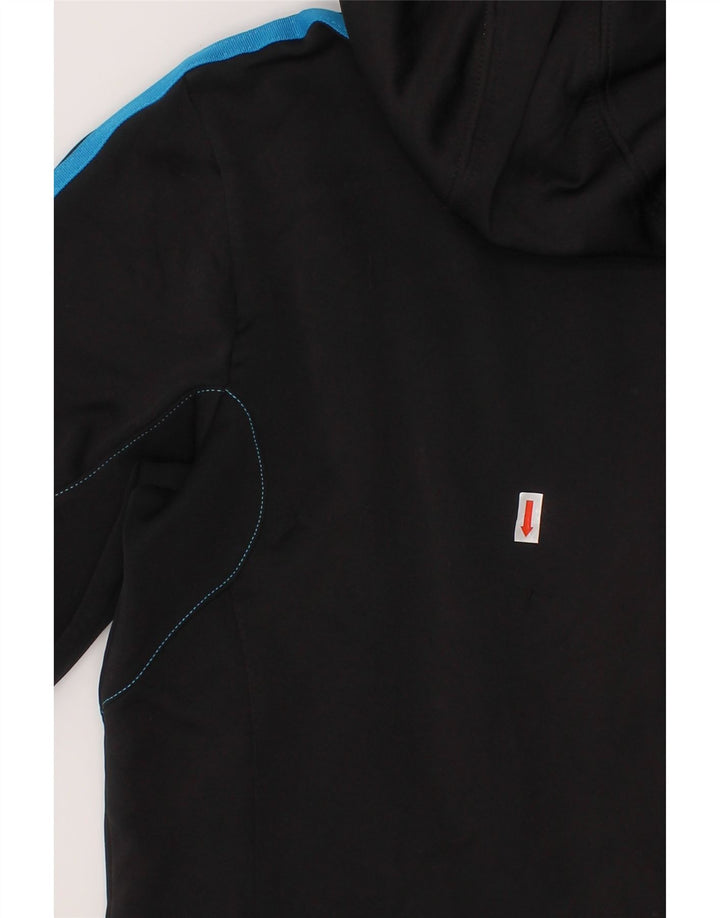 ADIDAS Boys Graphic Zip Hoodie Sweater 9-10 Years Black Polyester Vintage Adidas and Second-Hand Adidas from Messina Hembry 