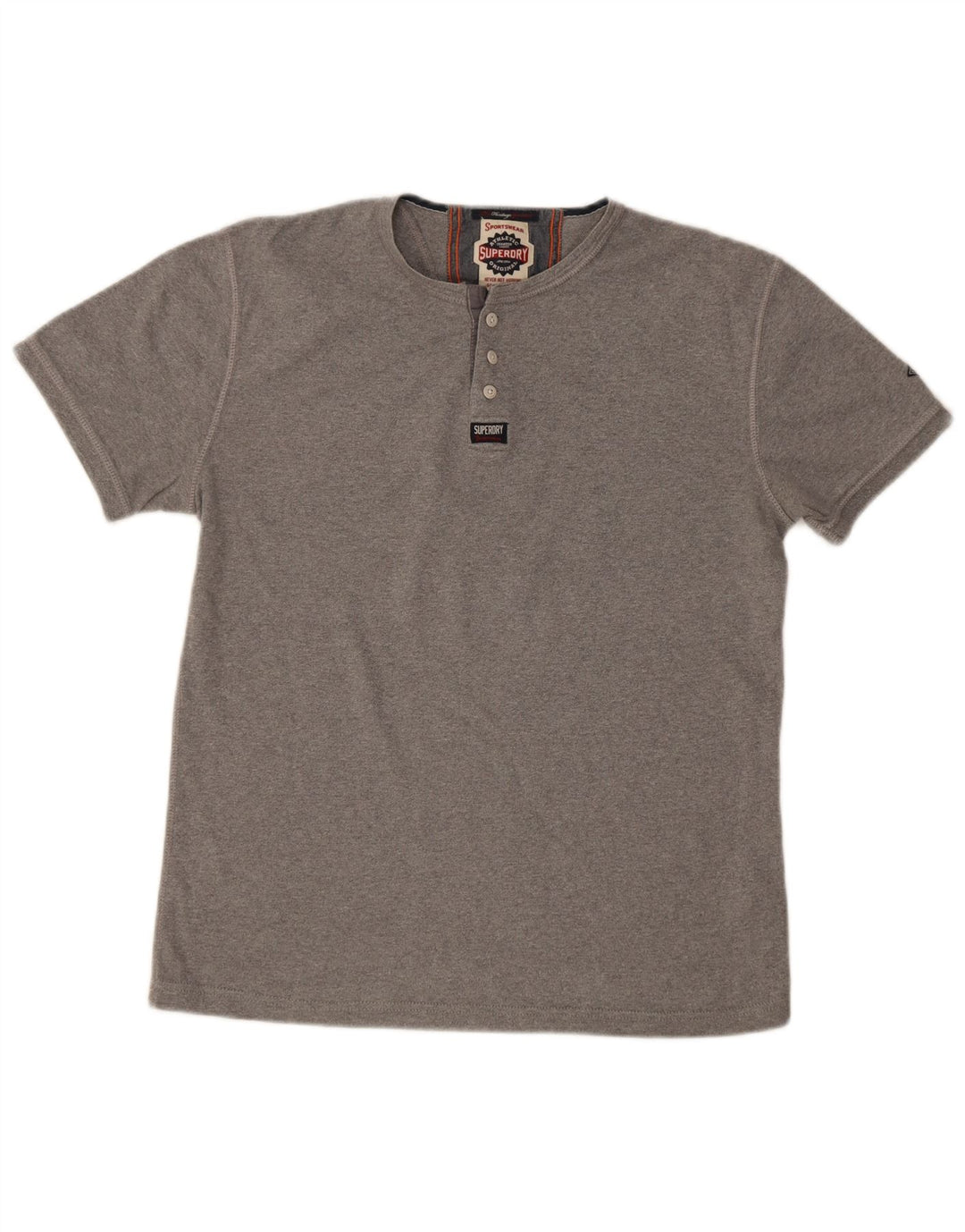 Męski T-shirt Superdry, duży, szary, bawełniany