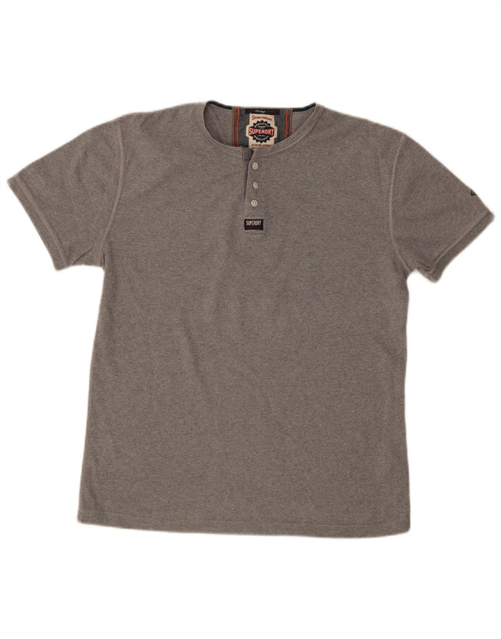 Męski T-shirt Superdry, duży, szary, bawełniany