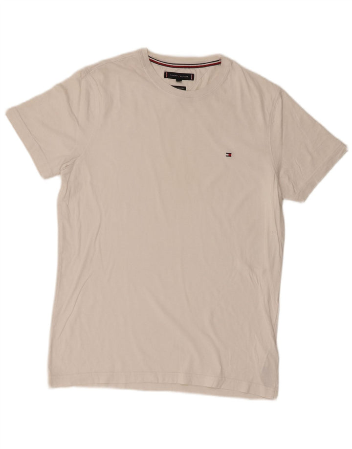 T-shirt męski Tommy Hilfiger Top, średni, biały, bawełniany