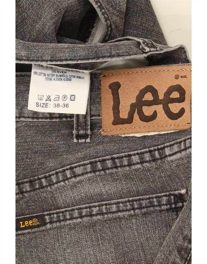 Męskie dżinsy Bootcut Lee W38 L36 Szara bawełna