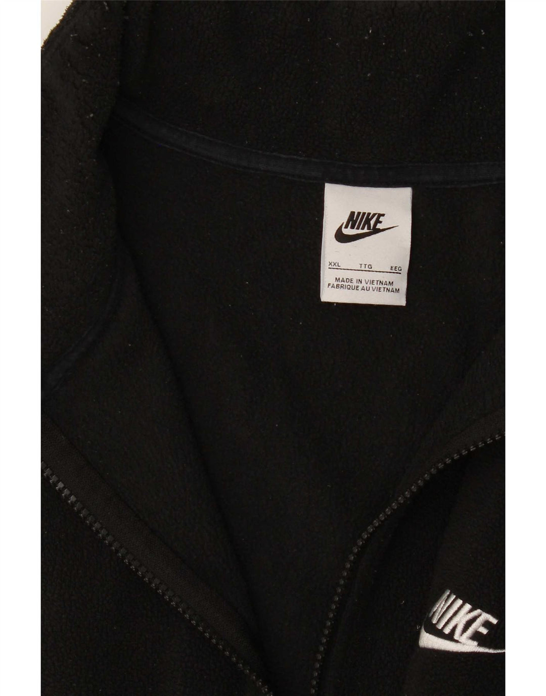 Męski sweter polarowy Nike z zamkiem błyskawicznym 2XL w kolorze czarnym