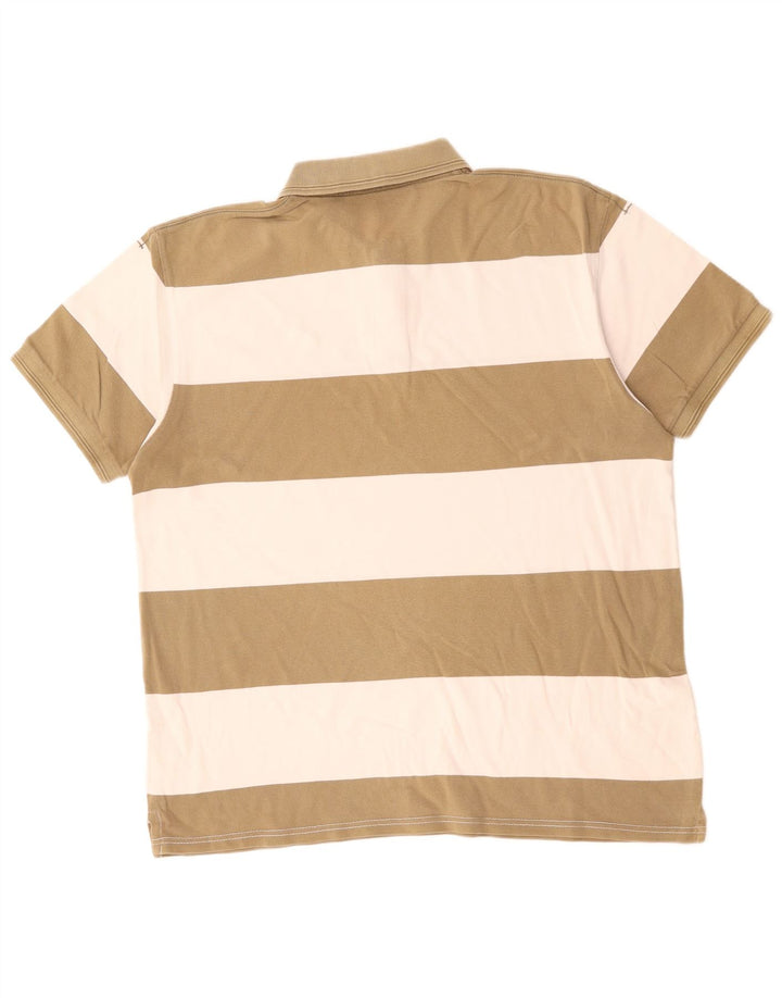 Męska koszulka polo do rugby LEVI'S, duża, bawełniana w paski khaki