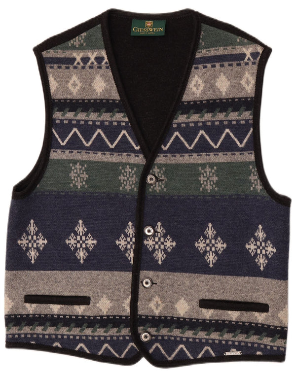 Sweter męski bez rękawów Giesswein EU 58 2XL granatowy Fair Isle