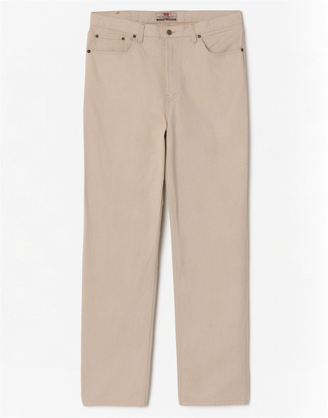 Męskie proste dżinsy Levi's W36 L34 Beżowa bawełna