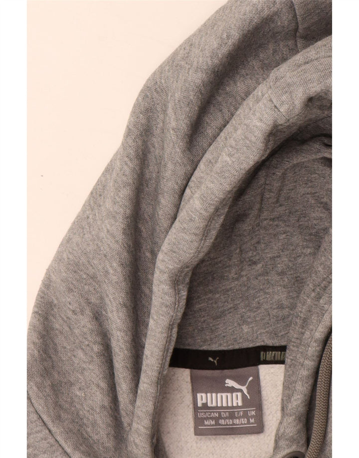 Męski sweter z kapturem i grafiką PUMA, średnioszary, bawełniany