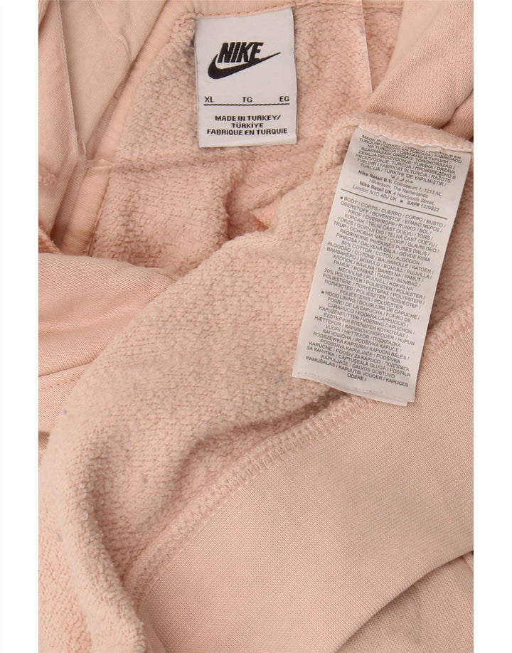 Męski sweter z kapturem NIKE XL, różowy, bawełniany