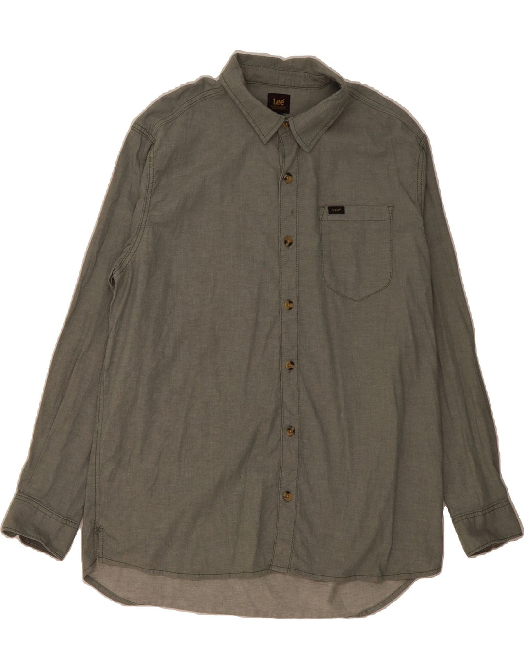 LEE Mens Shirt XL Grey Cotton Vintage Lee and Second-Hand Lee from Messina Hembry 
