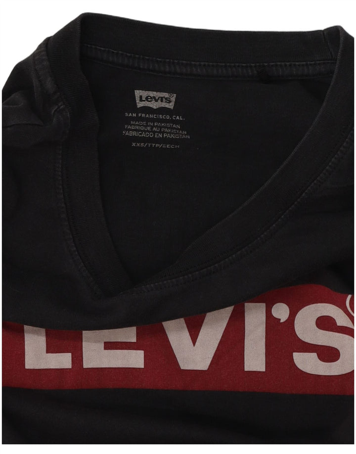 Damska koszulka oversize z grafiką LEVI'S Top UK 2 2XS czarna