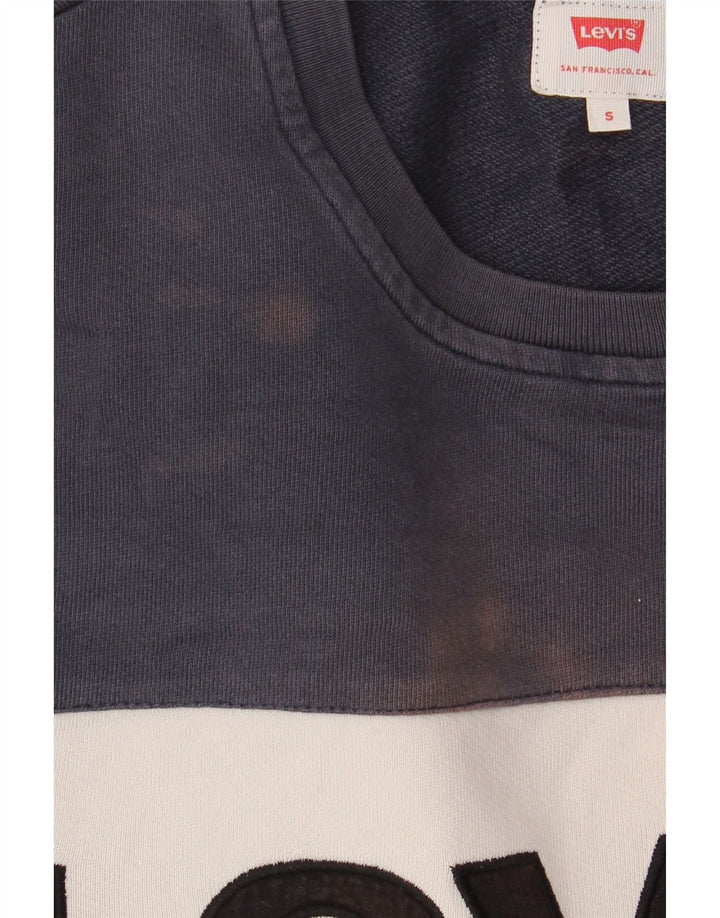 Męska bluza z grafiką Levi's, mała, zielona, bawełniana w bloki kolorów