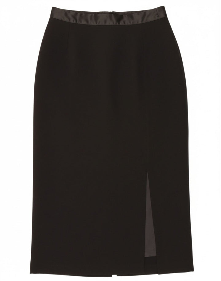TRAFFIC Womens Midi Skirt UK 14 Medium W28  Black Polyester