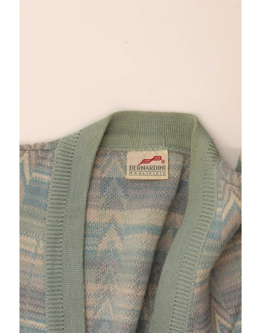 Sweter męski Bernardini, duży, wielobarwny, geometryczny, wełniany