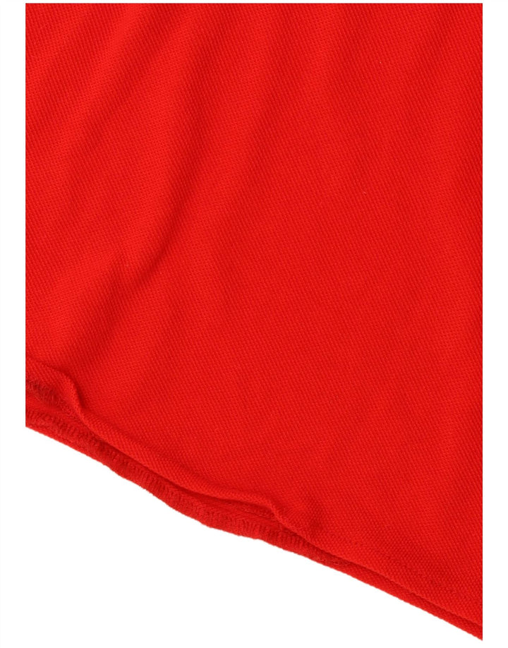 Damska sukienka polo bez rękawów LACOSTE, rozmiar 42, duża, czerwona bawełna