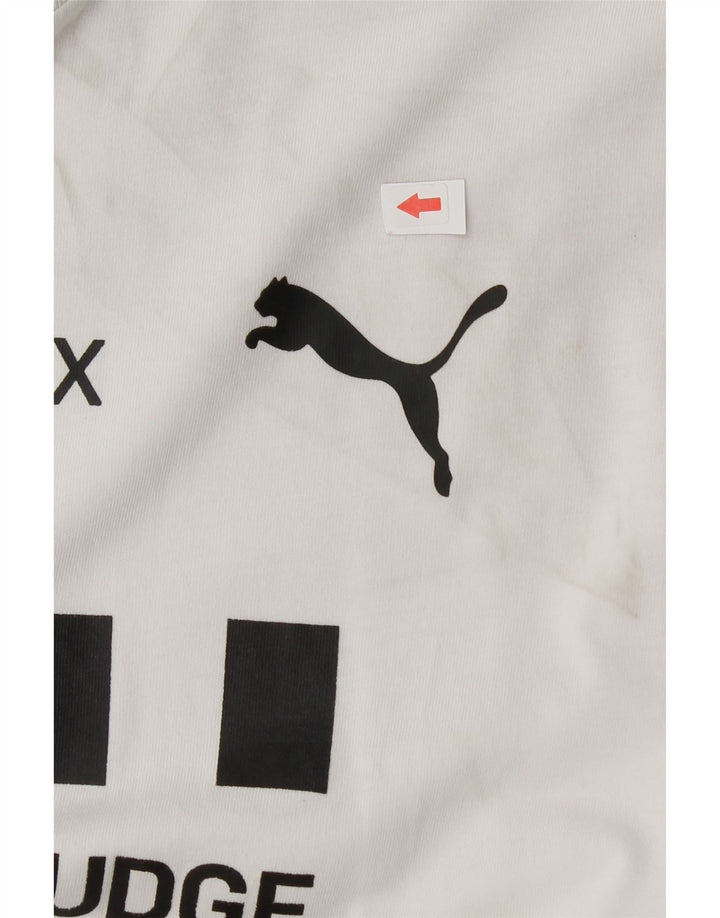 Męska koszulka z grafiką Puma, średnia, biała bawełna