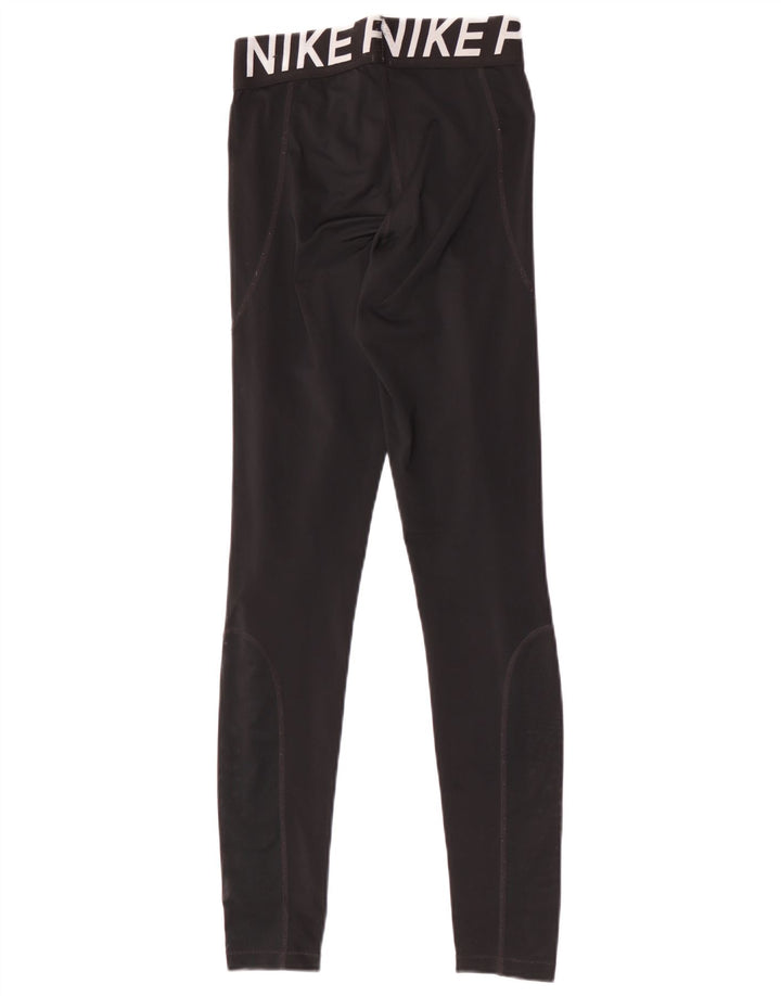 Damskie legginsy Nike Dri Fit Graphic UK 8, małe, czarne, poliestrowe