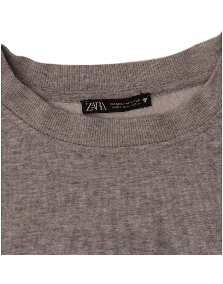 Bluza damska Zara Crop Sweter UK 12 Średni Szary